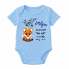 Baby Body kurz CUTE FUCHS personalisiert mit Geburtsdaten+Name