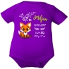 Baby Body kurz CUTE FUCHS personalisiert mit Geburtsdaten+Name