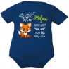 Baby Body kurz CUTE FUCHS personalisiert mit Geburtsdaten+Name