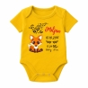 Baby Body kurz CUTE FUCHS personalisiert mit Geburtsdaten+Name