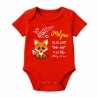 Baby Body kurz CUTE FUCHS personalisiert mit Geburtsdaten+Name