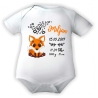 Baby Body kurz CUTE FUCHS personalisiert mit Geburtsdaten+Name