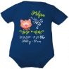 Baby Body kurz SWEET KATZE personalisiert mit Geburtsdaten/Name