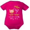 Baby Body kurz SWEET KATZE personalisiert mit Geburtsdaten/Name