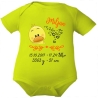 Baby Body SWEET KÜKEN personalisiert mit Geburtsdaten/Name