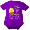 Baby Body SWEET KÜKEN personalisiert mit Geburtsdaten/Name