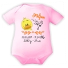 Baby Body SWEET KÜKEN personalisiert mit Geburtsdaten/Name