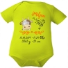 Baby Body SWEET KUH personalisiert mit Geburtsdaten/Name