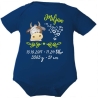 Baby Body SWEET KUH personalisiert mit Geburtsdaten/Name