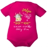 Baby Body SWEET KUH personalisiert mit Geburtsdaten/Name