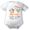 Baby Body SWEET KUH personalisiert mit Geburtsdaten/Name