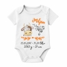 Baby Body SWEET KUH personalisiert mit Geburtsdaten/Name