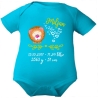 Baby Body SWEET LÖWE personalisiert mit Geburtsdaten/Name