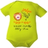Baby Body SWEET LÖWE personalisiert mit Geburtsdaten/Name