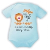 Baby Body SWEET LÖWE personalisiert mit Geburtsdaten/Name
