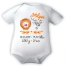 Baby Body SWEET LÖWE personalisiert mit Geburtsdaten/Name