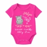 Baby Body SWEET NILPFERD personalisiert mit Geburtsdaten/Name