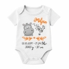 Baby Body SWEET NILPFERD personalisiert mit Geburtsdaten/Name
