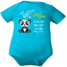 Baby Body kurz CUTE PANDA personalisiert mit Geburtsdaten+Name