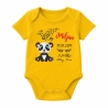 Baby Body kurz CUTE PANDA personalisiert mit Geburtsdaten+Name