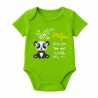 Baby Body kurz CUTE PANDA personalisiert mit Geburtsdaten+Name