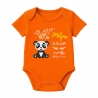 Baby Body kurz CUTE PANDA personalisiert mit Geburtsdaten+Name