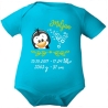 Baby Body SWEET PINGUIN personalisiert mit Geburtsdaten/Name