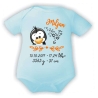 Baby Body SWEET PINGUIN personalisiert mit Geburtsdaten/Name
