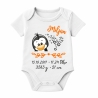 Baby Body SWEET PINGUIN personalisiert mit Geburtsdaten/Name