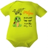 Baby Body kurz CUTE SCHILDKRÖTE personalisiert mit Geburtsdaten