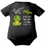 Baby Body kurz CUTE SCHILDKRÖTE personalisiert mit Geburtsdaten
