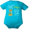 Baby Body kurz CUTE SCHLANGE personalisiert mit Geburtsdaten