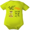 Baby Body kurz CUTE SCHLANGE personalisiert mit Geburtsdaten