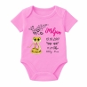 Baby Body kurz CUTE SCHLANGE personalisiert mit Geburtsdaten