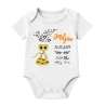Baby Body kurz CUTE SCHLANGE personalisiert mit Geburtsdaten