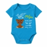 Baby Body kurz CUTE TEDDY personalisiert mit Geburtsdaten
