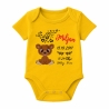 Baby Body kurz CUTE TEDDY personalisiert mit Geburtsdaten