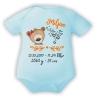 Baby Body SWEET BÄR personalisiert mit Geburtsdaten/Name