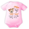 Baby Body SWEET BÄR personalisiert mit Geburtsdaten/Name
