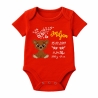 Baby Body kurz CUTE TEDDY personalisiert mit Geburtsdaten