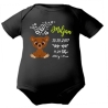 Baby Body kurz CUTE TEDDY personalisiert mit Geburtsdaten