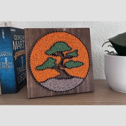Bonsai Fadenbild, 20 x 20 cm