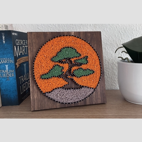 Bonsai Fadenbild, 20 x 20 cm