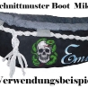 Stickdatei Totenkopf mit Schlange Debby bunt