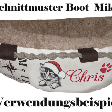 NEU Stickdatei Katze mit Weihnachtsmütze Ria Kitten
