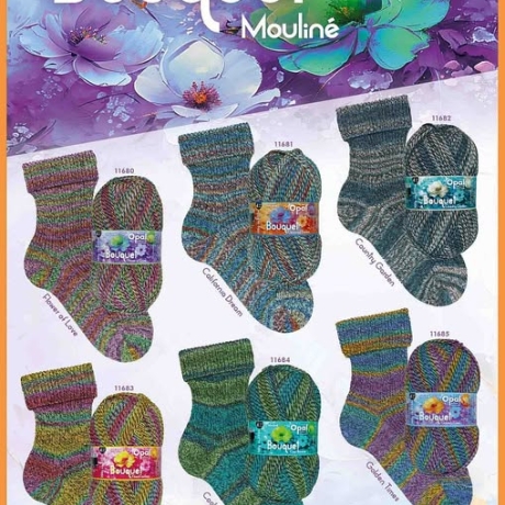 Bouquet, Sockenwolle 4-fach, Opal Bouquet, Opal Sockenwolle