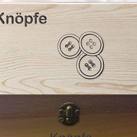 Sammelbox, Aufbewahrungsbox aus Holz mit Lasergravur