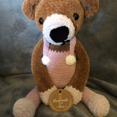 Kuscheltier Teddy Bär gehäkelt handmade Geschenk Amigurumi