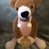 Kuscheltier Teddy Bär gehäkelt handmade Geschenk Amigurumi