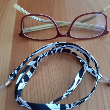  Schwarz-weiß gemustertes Brillenband, für die Frau oder den Mann